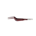 Swyng® non-stick bipolare Pinzette in Winkelbauform – Modell 780148 mit isoliertem Griff und rutschfester Oberfläche für präzises Arbeiten in der Neurochirurgie und HNO.