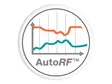 Icon der AutoRF™ Technologie von Sutter Medizintechnik mit grafischer Darstellung der automatischen Energieanpassung während eines chirurgischen Eingriffs