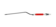 Abgewinkelte bipolare Pinzette mit schwarzem Schaft und rotem Griffbereich vor weißem Hintergrund.