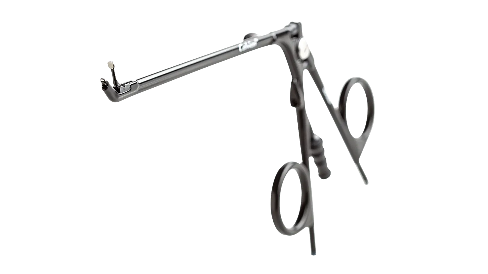 Calvian® Bipolare Zangen - Metallische bipolare Zange in Scherenform mit geradem Schaft vor weißem Hintergrund.