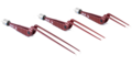 Three SuperGliss® non-stick ELP bipolar forceps with different angles and sizes