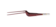 Lange braune bipolare Pinzette in Standardform mit gerader Spitze vor weißem Hintergrund.