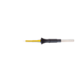 Sterile RaVoR™ bipolare Elektrode für die Volumenreduktion in der HNO – Einwegvariante mit gelber Spitze und isoliertem Schaft für gezielte Koagulation.
