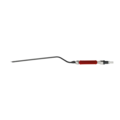 Abgewinkelte bipolare Elektrode mit rutschfestem Griff für kontrollierte Koagulation bei Anwendung mit dem CURIS® 4 MHz Radiofrequenz-Generator.